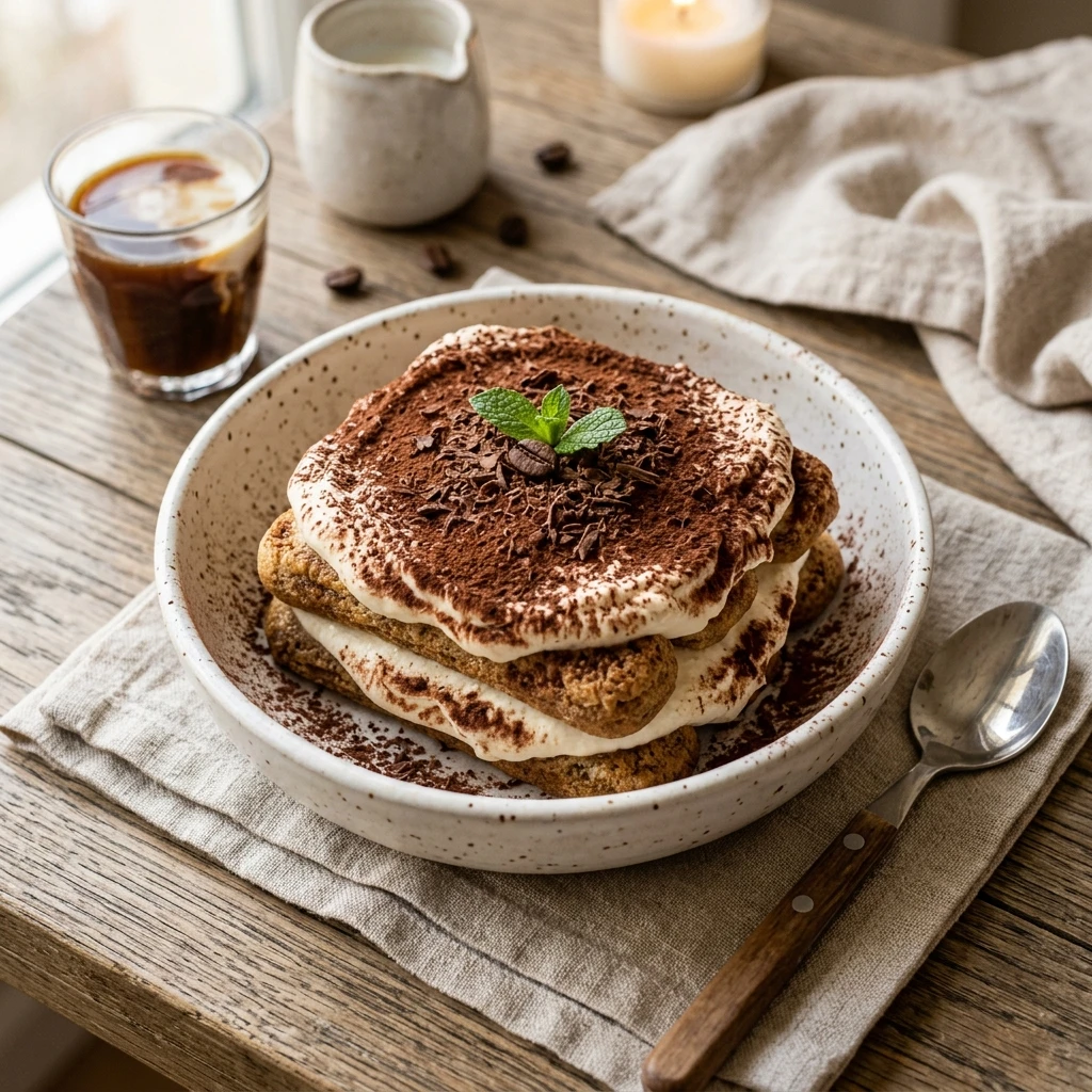 High Protein Tiramisu - 22g Cottage Cheese Version
