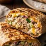 High Protein Tuna Melt Wrap - 51g Best Lunch Breakfast