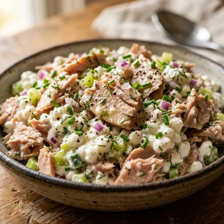 High Protein Tuna Salad Cottage Cheese 30g No Mayo Loaded