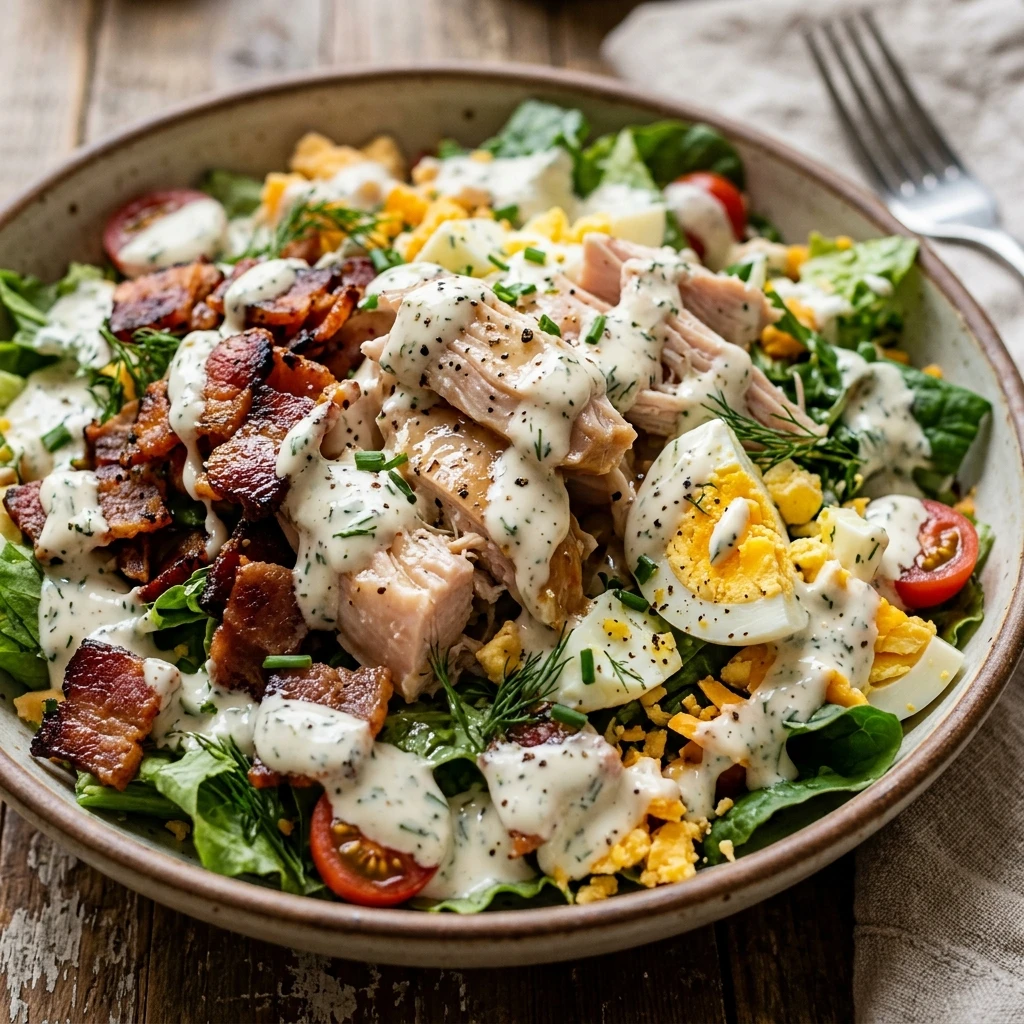 High Protein Turkey Club Salad Loaded 35g Dripping Ranch