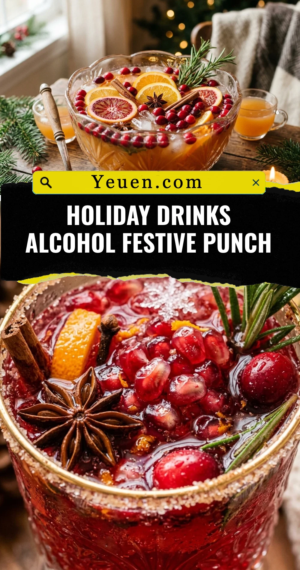 Holiday Drinks Alcohol Festive Punch
