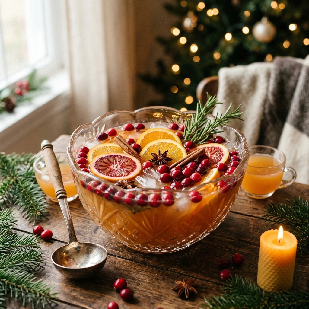 Holiday Drinks Alcohol Festive Punch