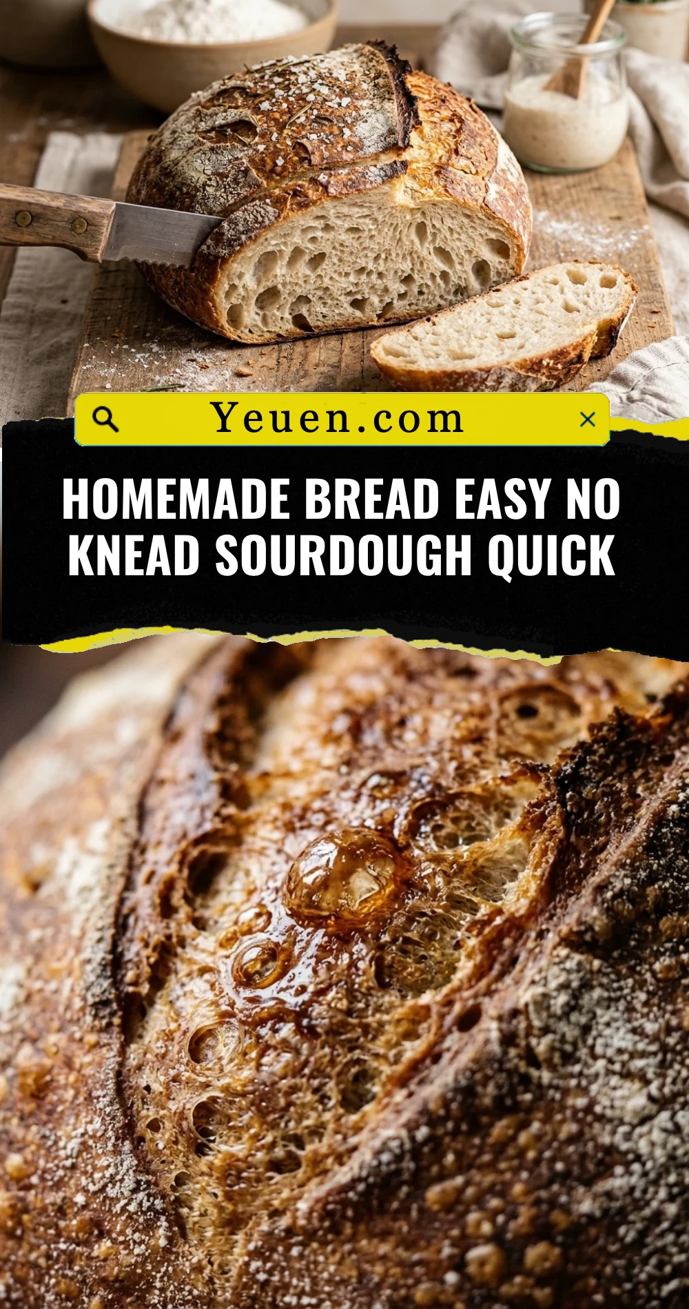 Homemade Bread Easy No Knead Sourdough Quick
