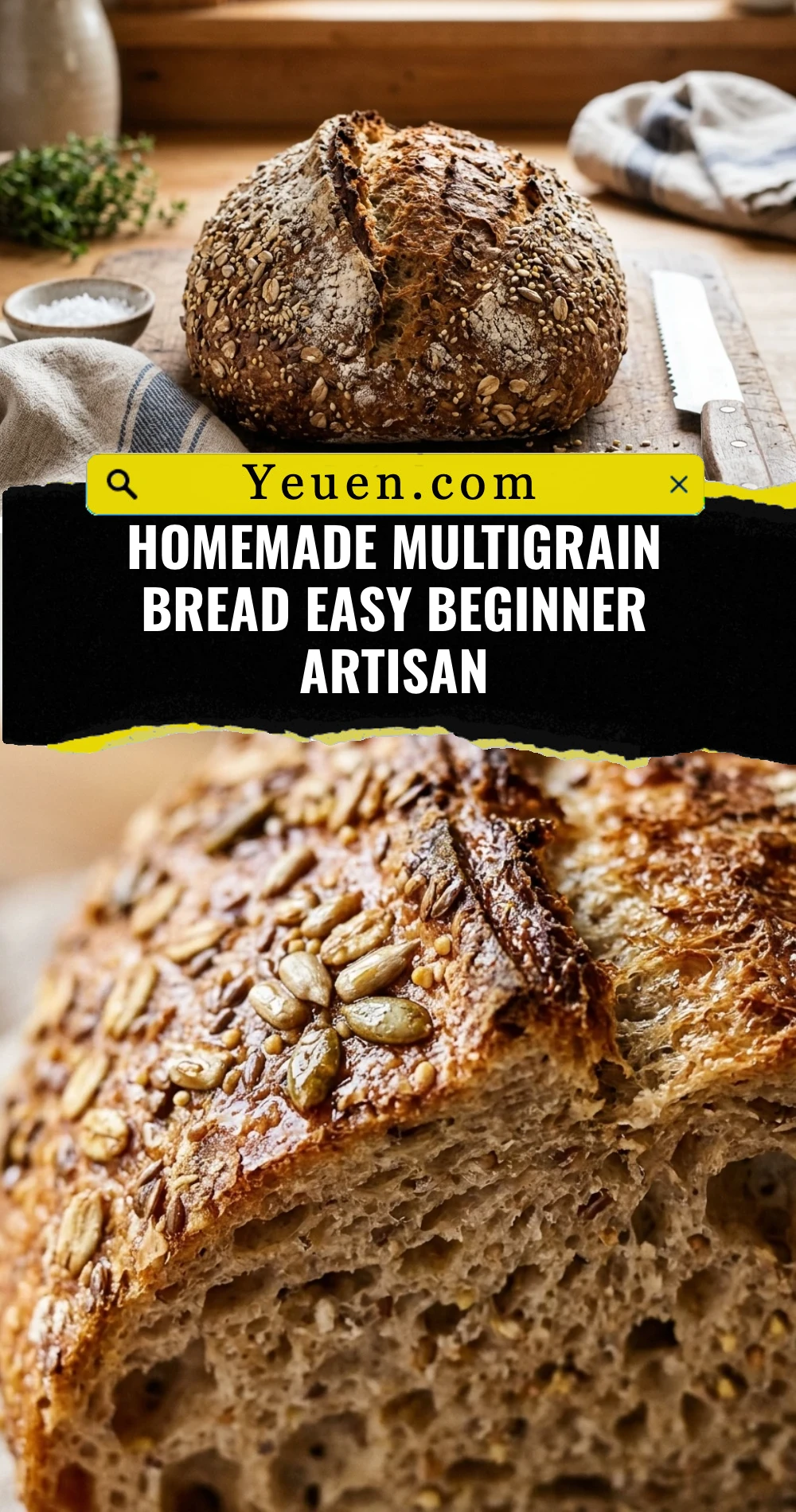 Homemade Multigrain Bread Easy Beginner Artisan