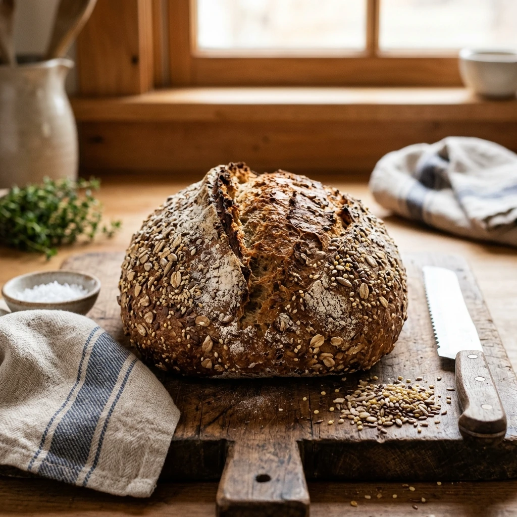 Homemade Multigrain Bread Easy Beginner Artisan