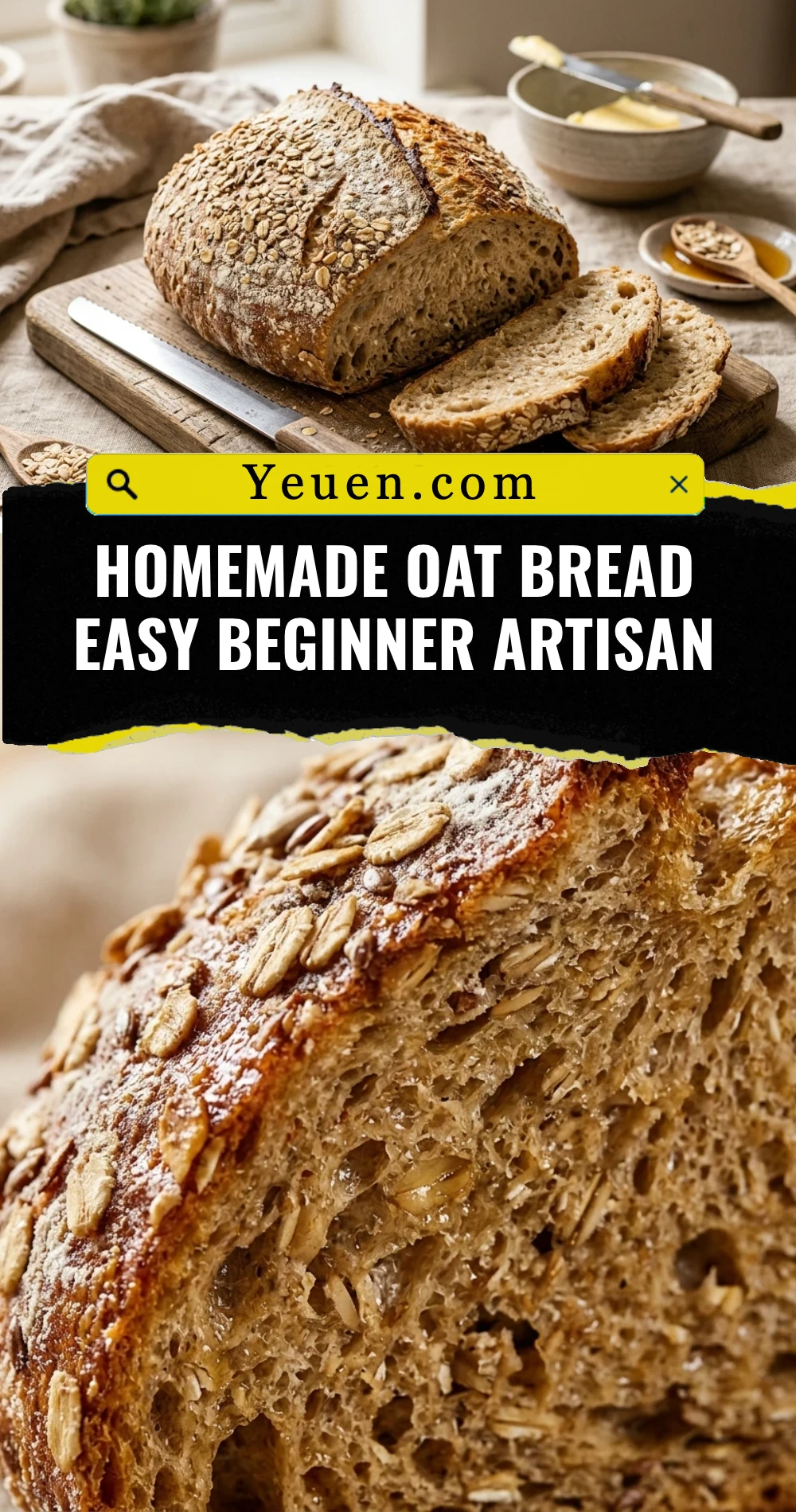 Homemade Oat Bread Easy Beginner Artisan