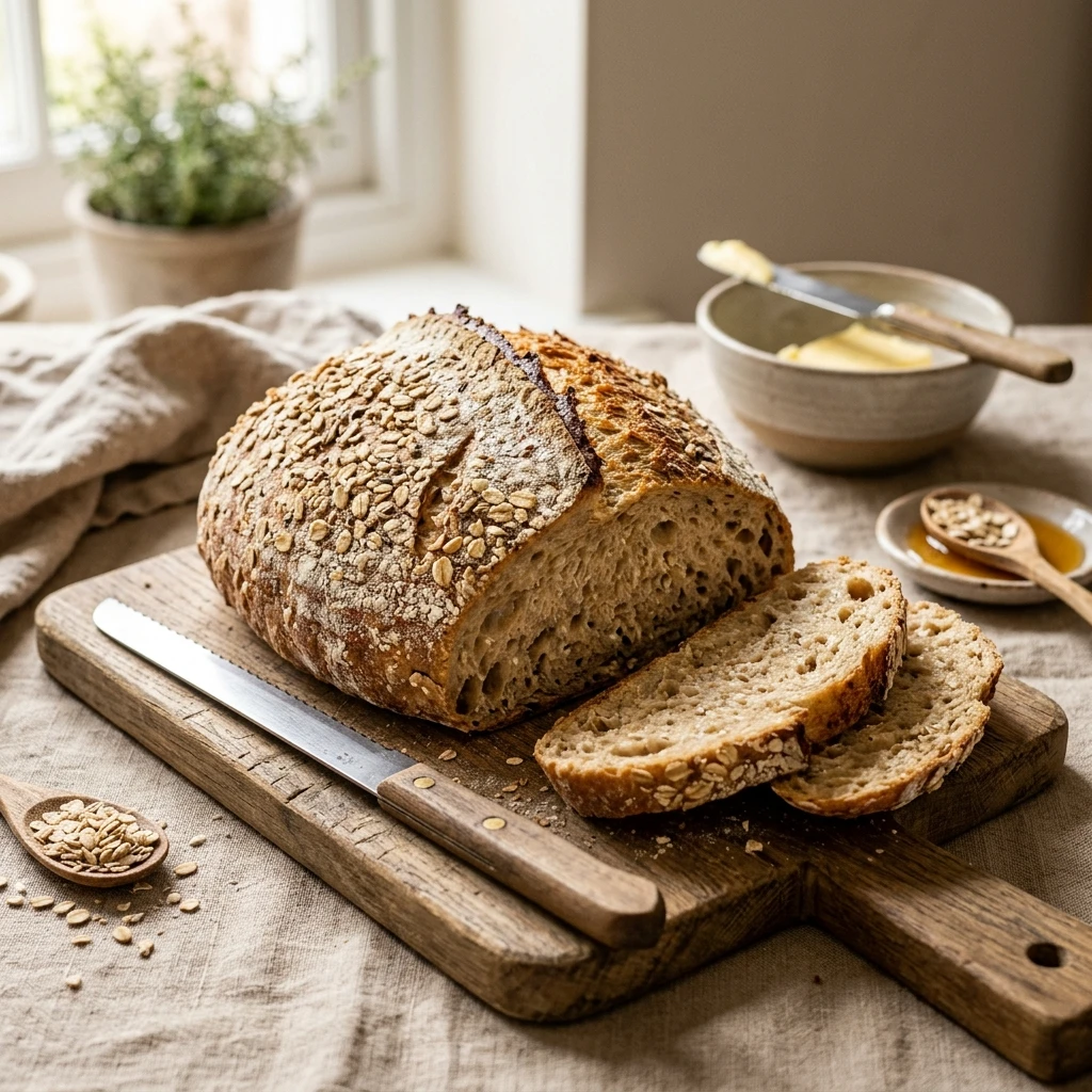 Homemade Oat Bread Easy Beginner Artisan