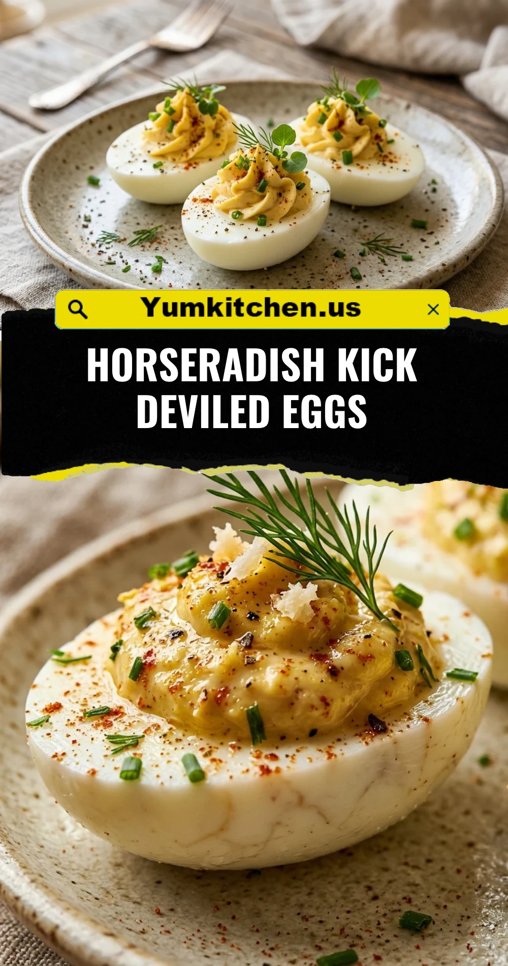 Horseradish Kick Deviled Eggs