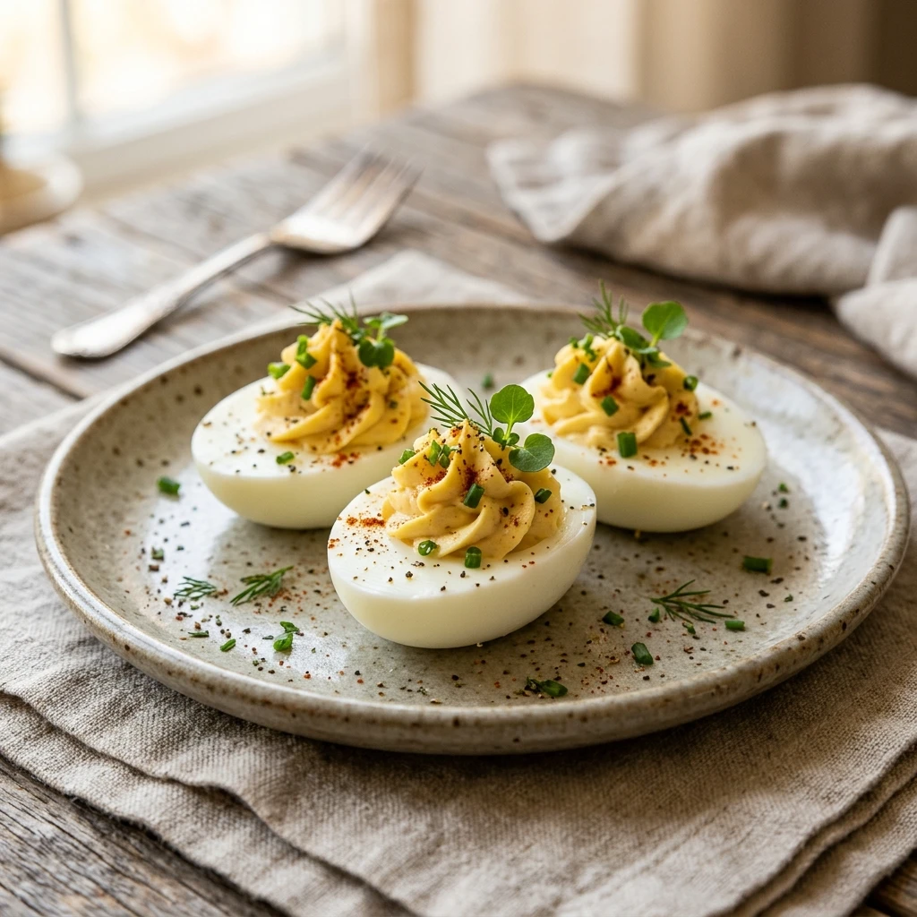 Horseradish Kick Deviled Eggs