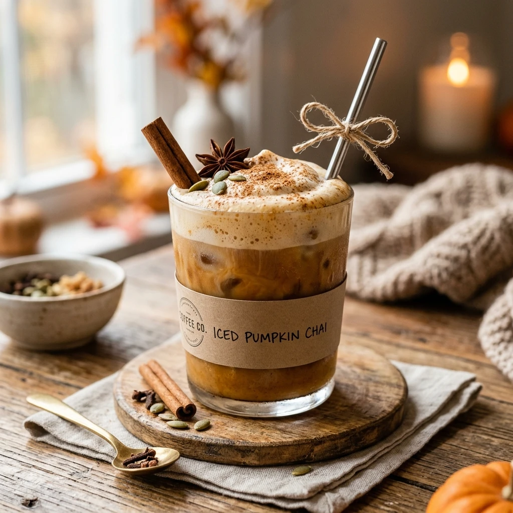 Iced Pumpkin Chai Latte With Oat Milk Starbucks Copycat