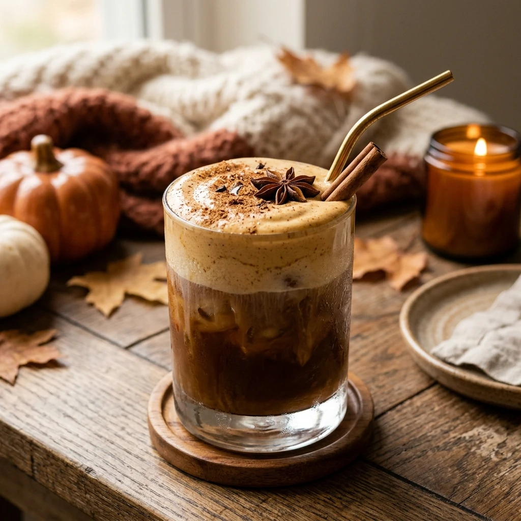 Iced Pumpkin Cream Chai Latte Starbucks Copycat Fall Drinks Viral Cozy