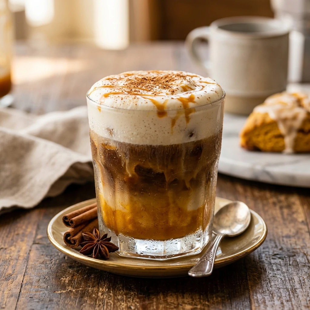 Iced Pumpkin Spice Latte With Cold Foam Starbucks Copycat