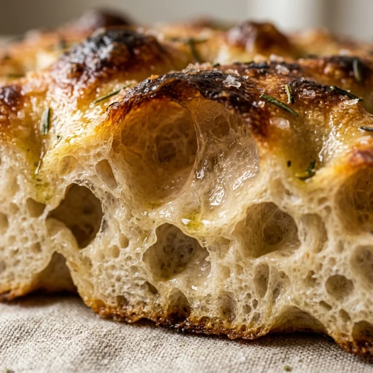 Jiggly Focaccia Sourdough With Big Air Pockets
