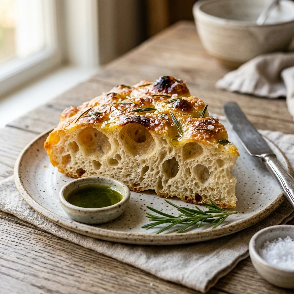 Jiggly Focaccia Sourdough With Big Air Pockets