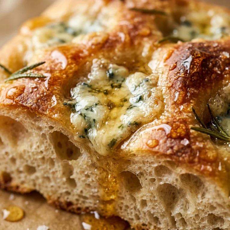 Jiggly Sourdough Focaccia With Blue Cheese And Honey ASMR