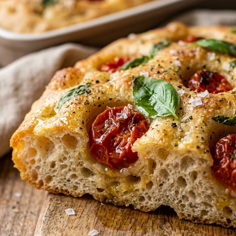 Jiggly Sourdough Focaccia With Cherry Tomatoes And Basil No Knead