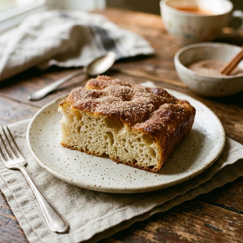 Jiggly Sourdough Focaccia With Cinnamon Sugar Sweet Version