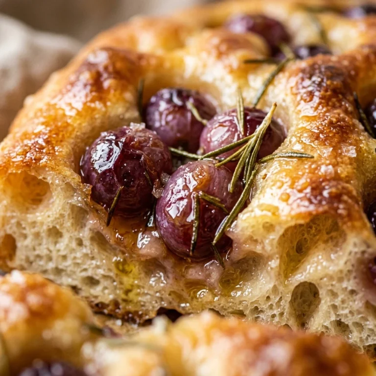 Jiggly Sourdough Focaccia With Grapes And Rosemary Sweet