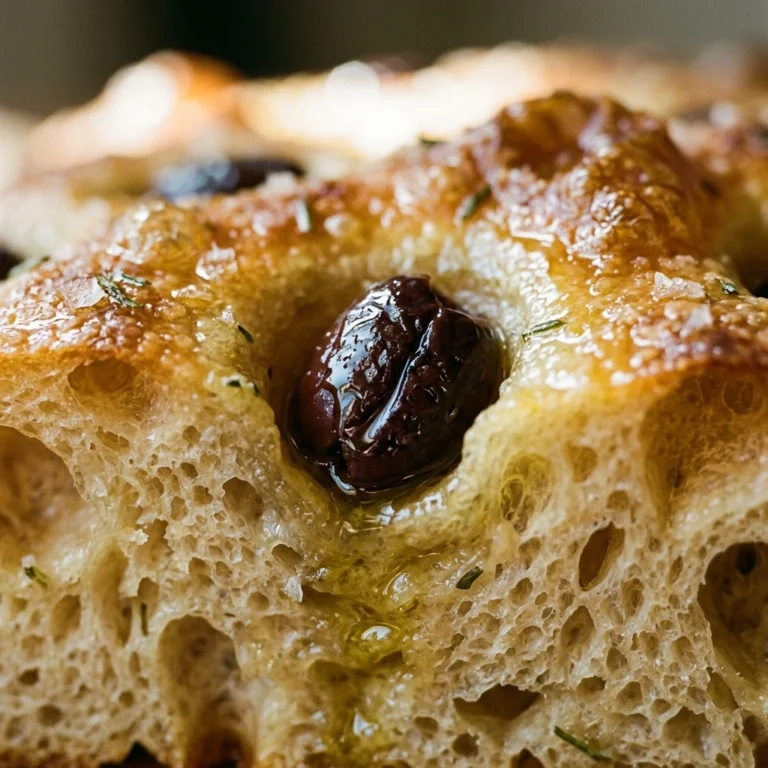 Jiggly Sourdough Focaccia With Olives