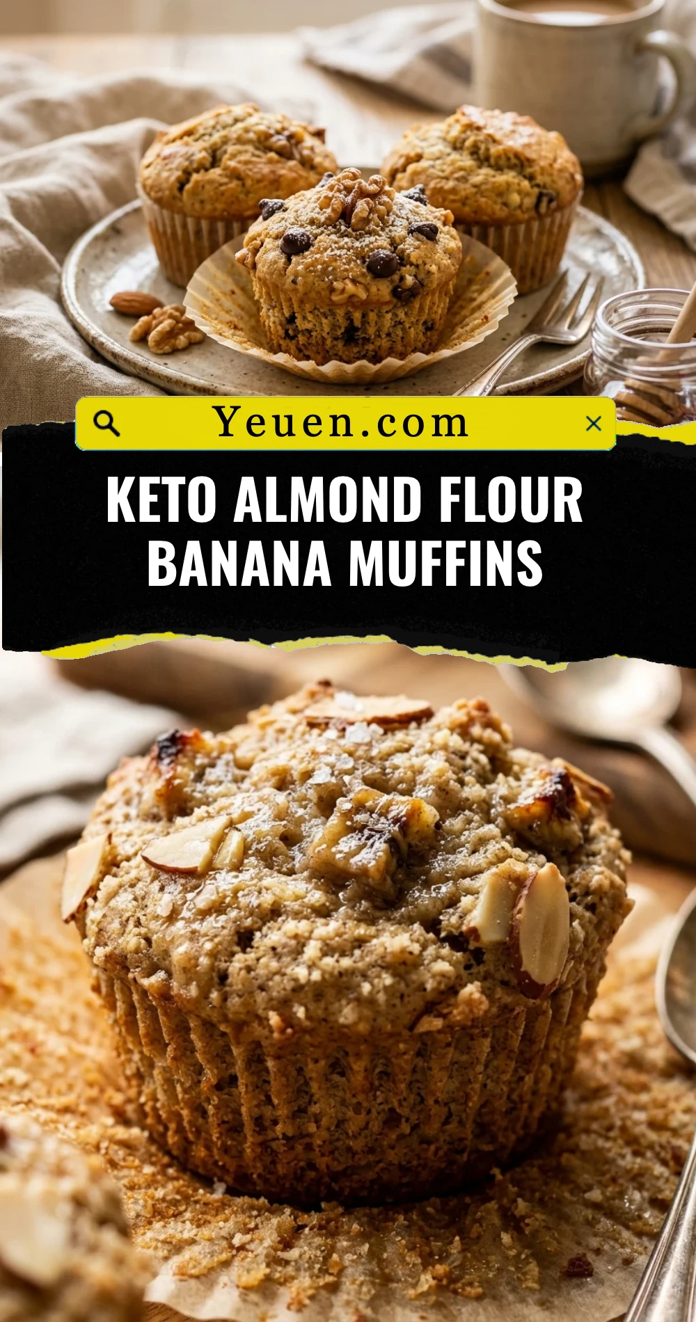 Keto Almond Flour Banana Muffins