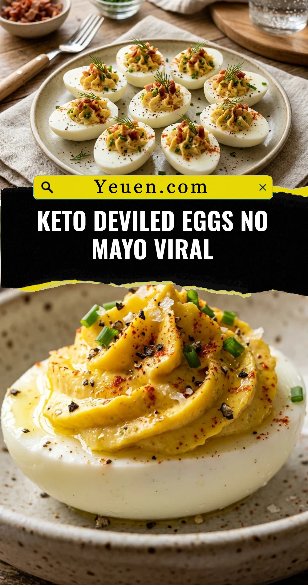 Keto Deviled Eggs No Mayo Viral
