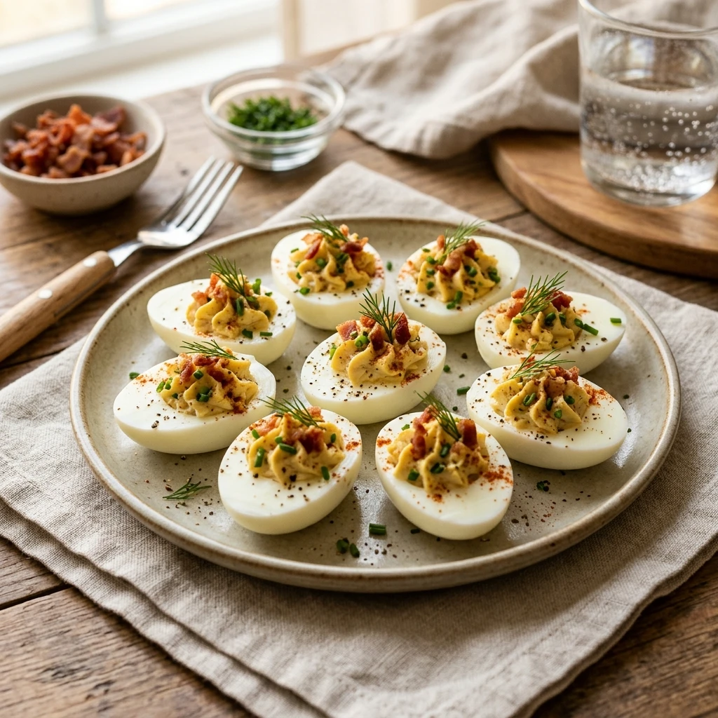 Keto Deviled Eggs No Mayo Viral