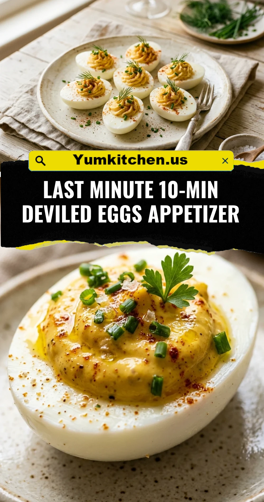 Last Minute 10-Min Deviled Eggs Appetizer