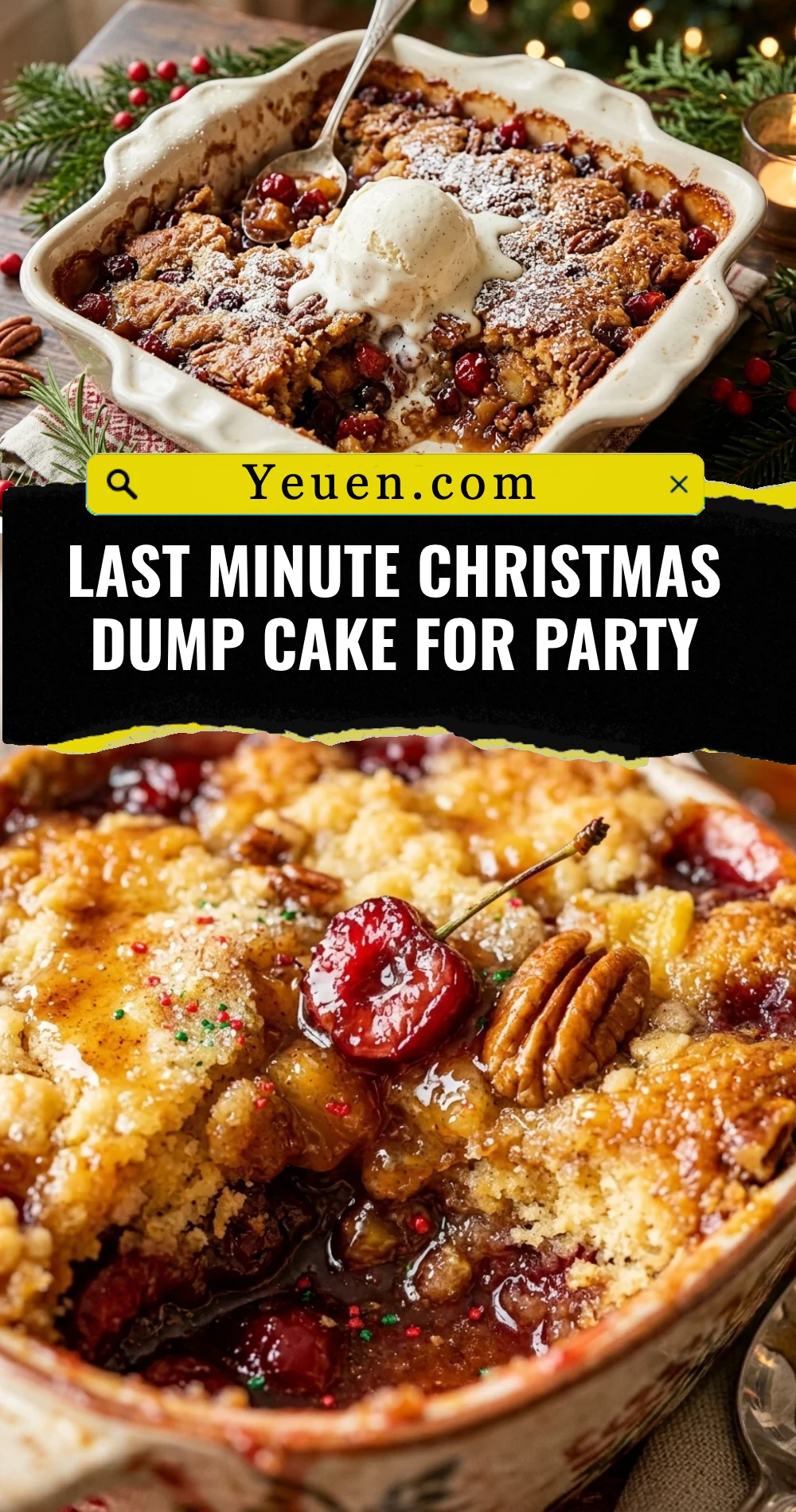 Last Minute Christmas Dump Cake For Party
