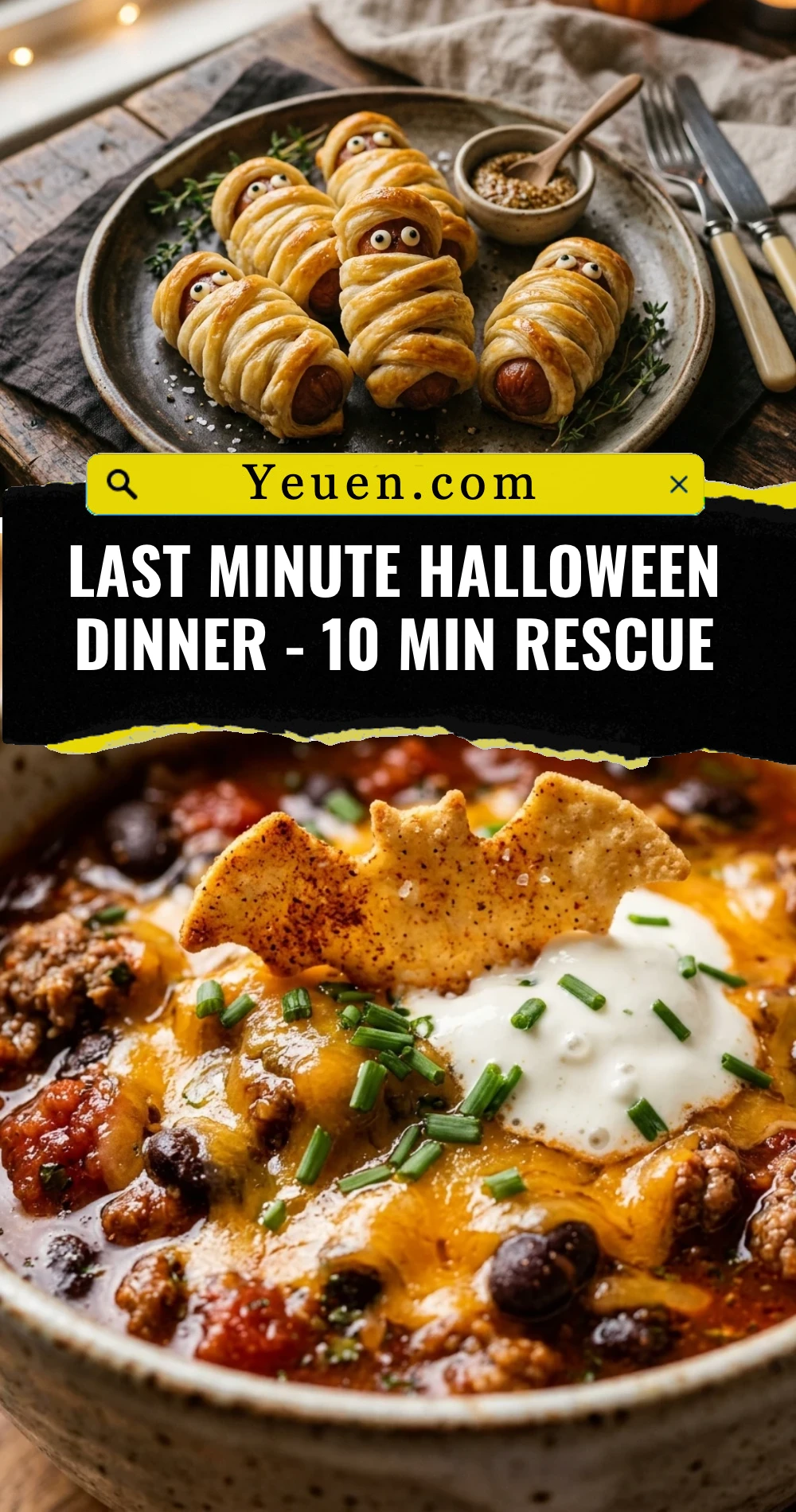 Last Minute Halloween Dinner - 10 Min Rescue