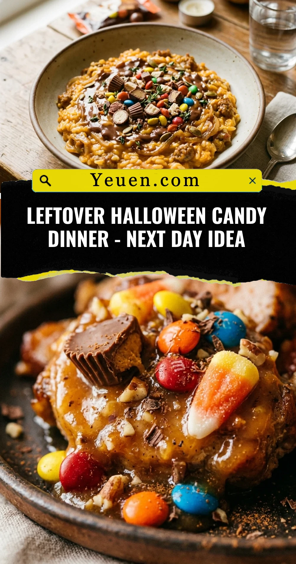 Leftover Halloween Candy Dinner - Next Day Idea