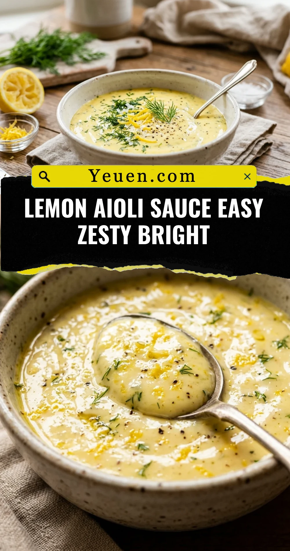 Lemon Aioli Sauce Easy Zesty Bright