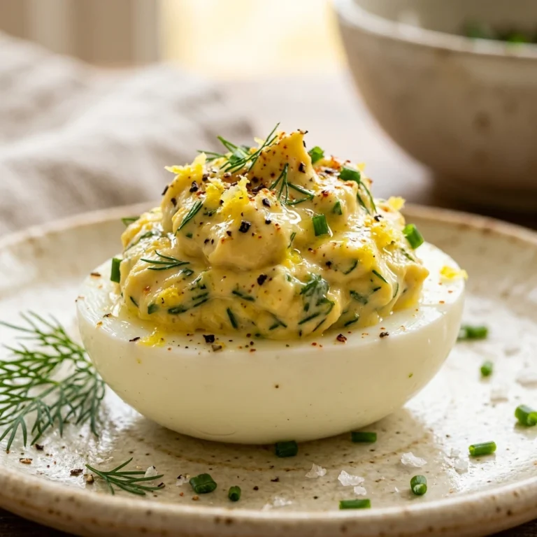 Lemon and Herbs Fresh Deviled Eggs