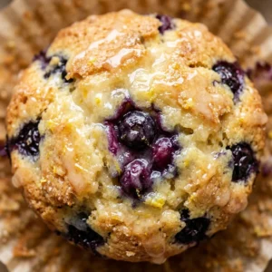 Lemon Blueberry Muffins With Glaze Easy