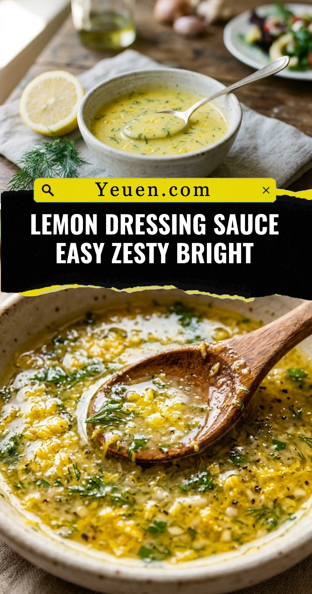 Lemon Dressing Sauce Easy Zesty Bright