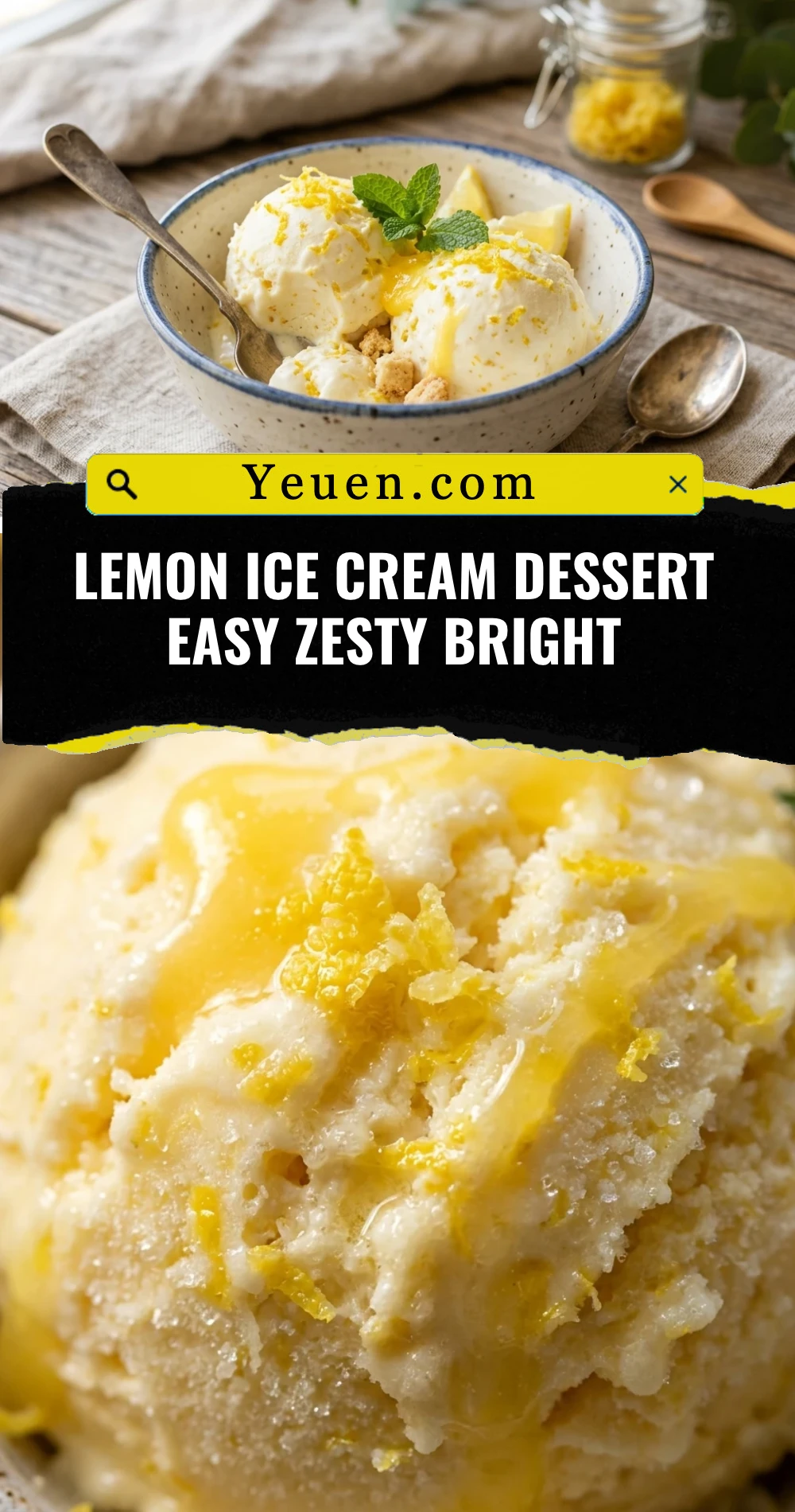 Lemon Ice Cream Dessert Easy Zesty Bright