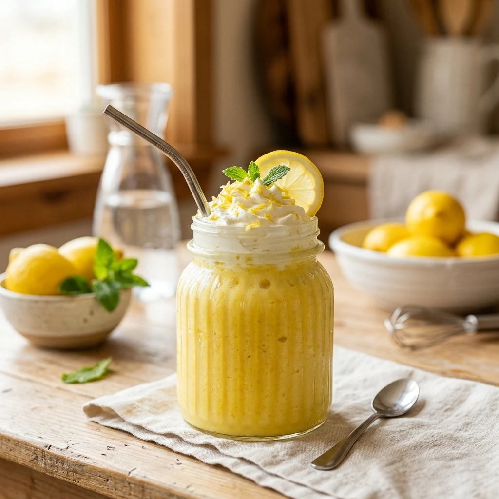 Lemon Smoothie Drink Easy Zesty Bright