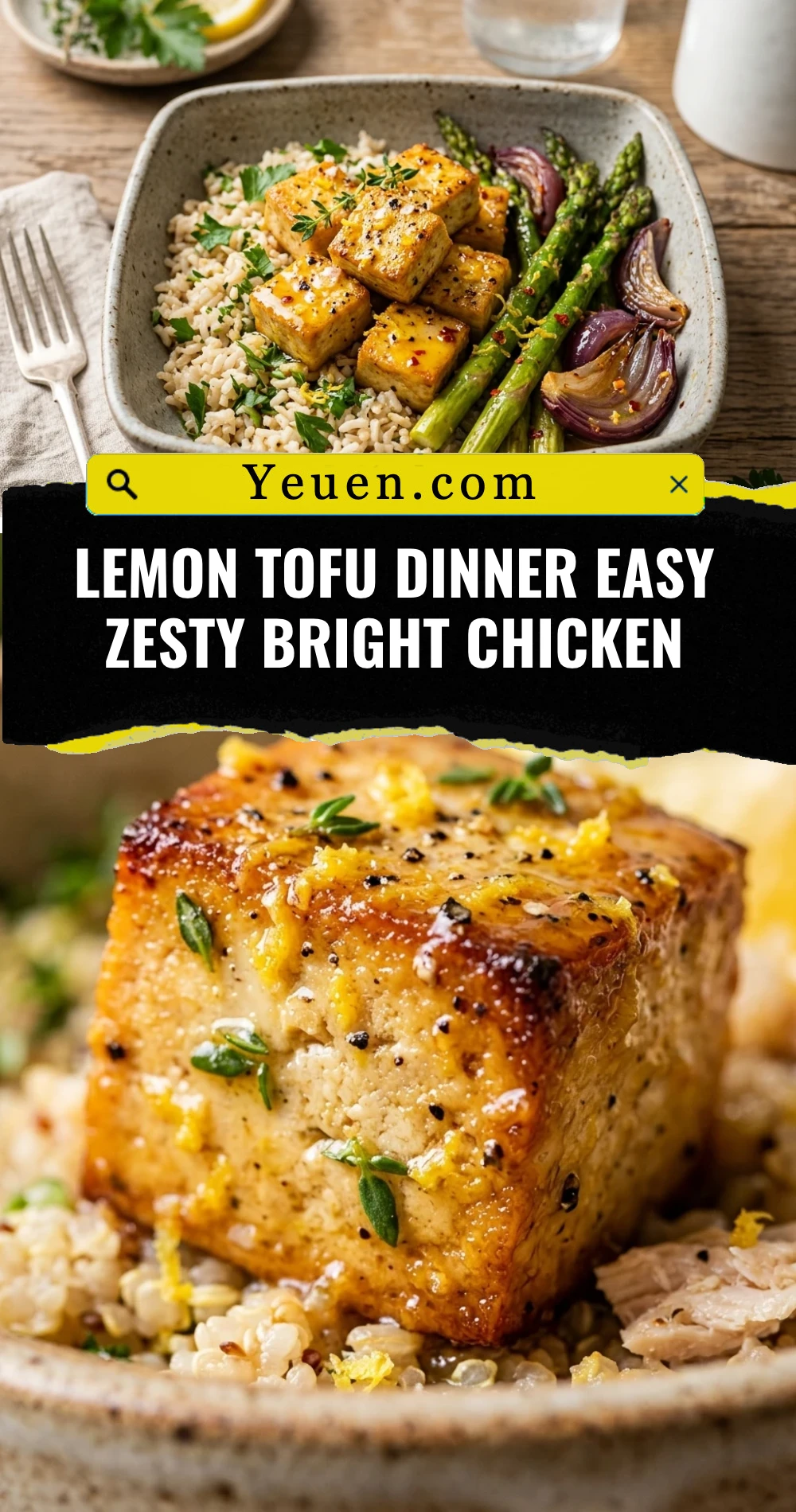 Lemon Tofu Dinner Easy Zesty Bright Chicken