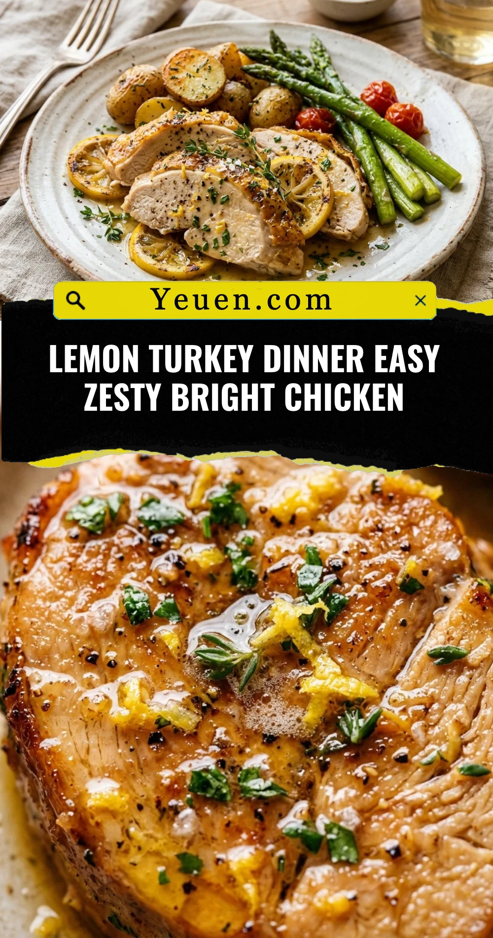 Lemon Turkey Dinner Easy Zesty Bright Chicken
