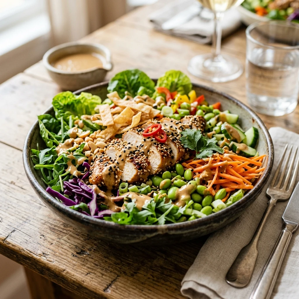 Loaded Asian Sesame Chicken Salad High Protein