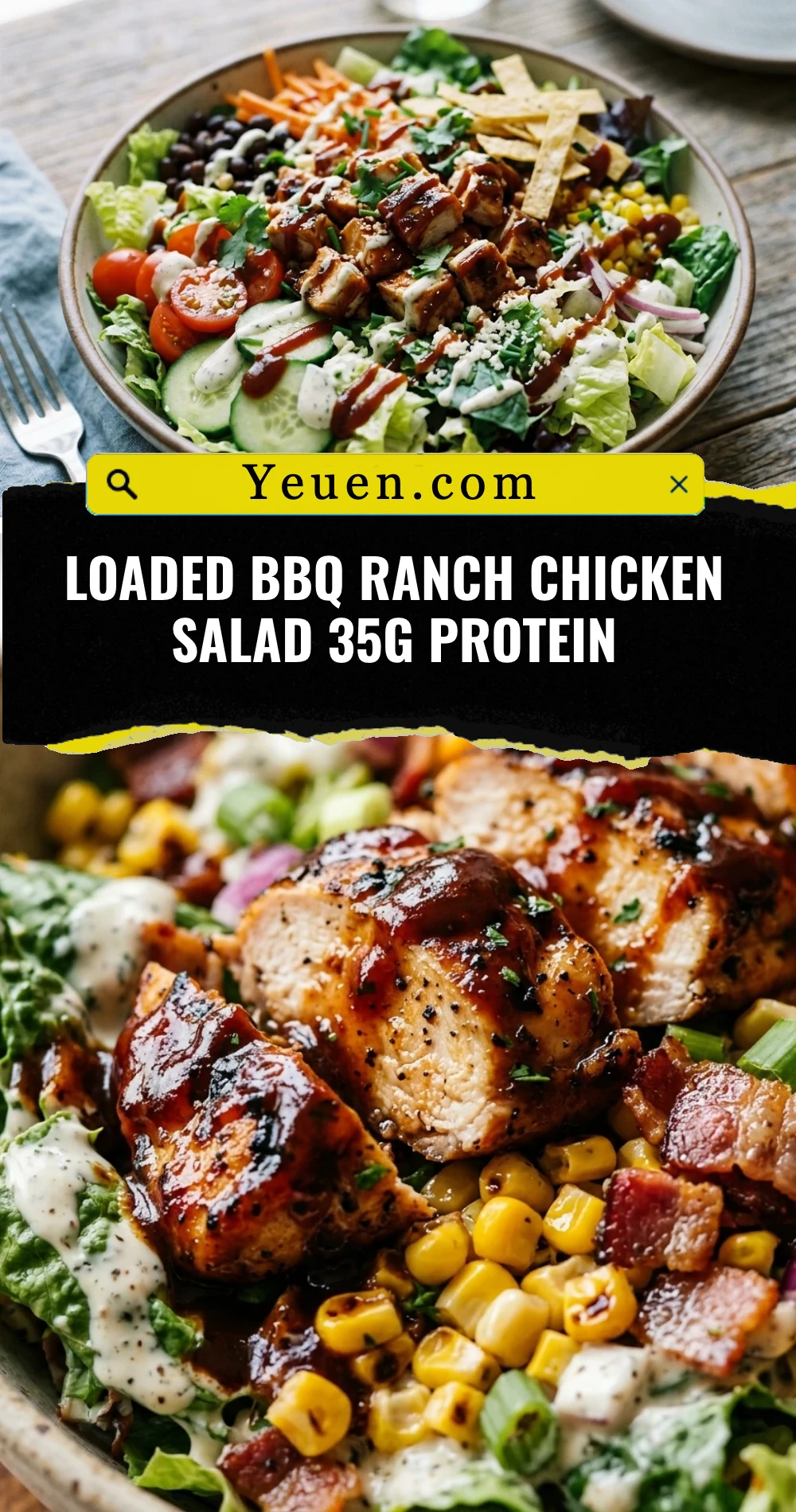 Loaded BBQ Ranch Chicken Salad 35g Protein