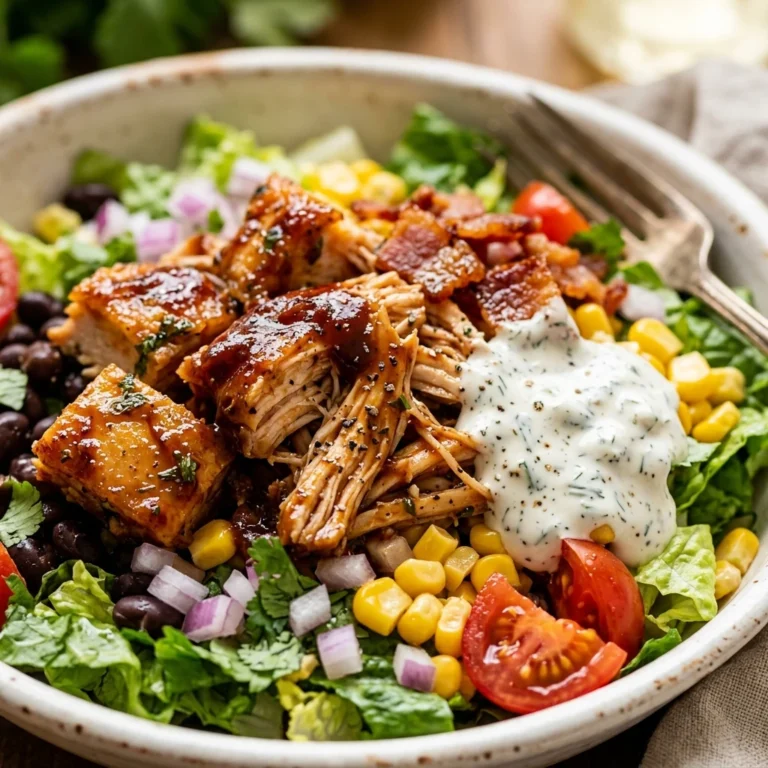 Loaded BBQ Ranch Chicken Salad High Protein 35g That Goes Hard