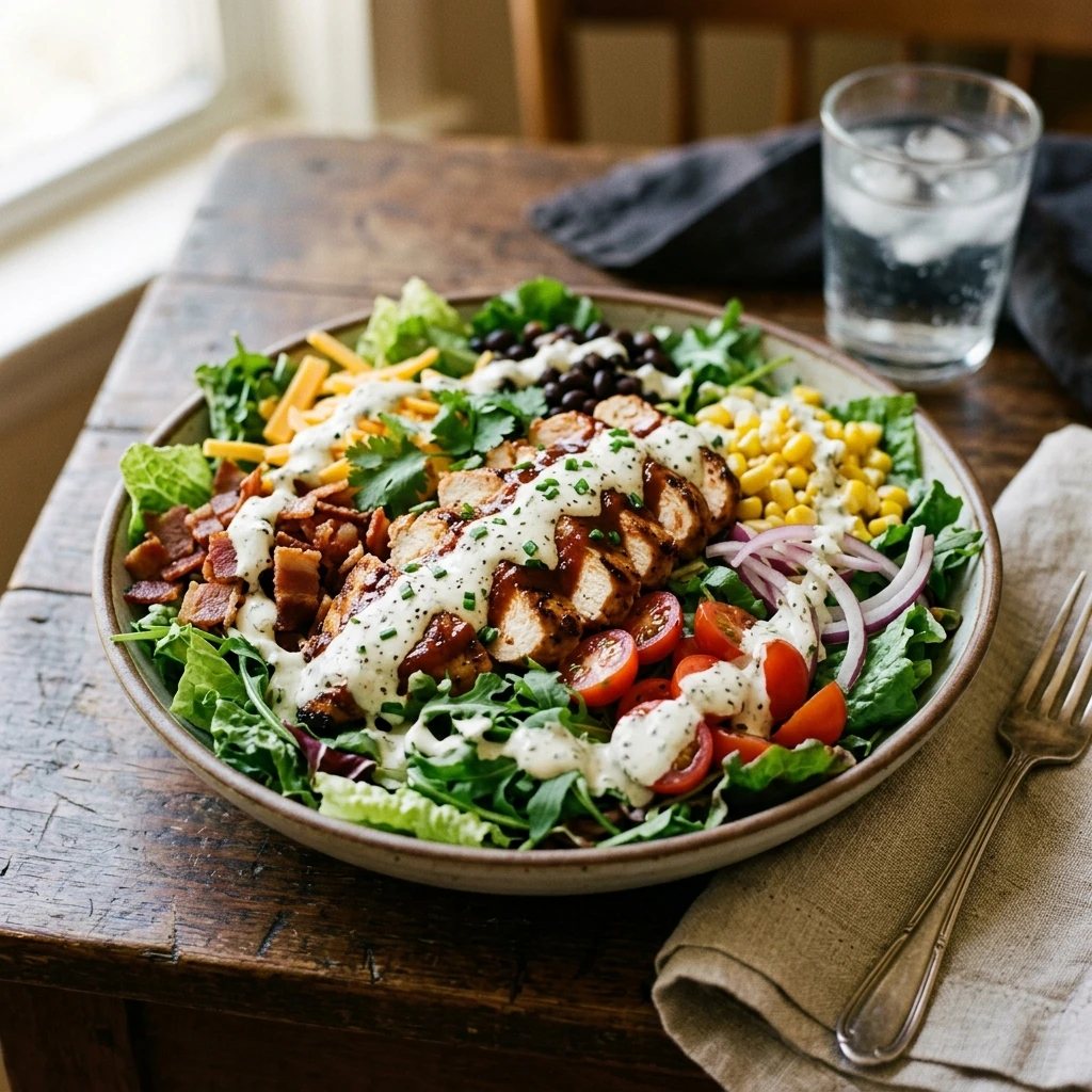 Loaded BBQ Ranch Chicken Salad High Protein 35g That Goes Hard