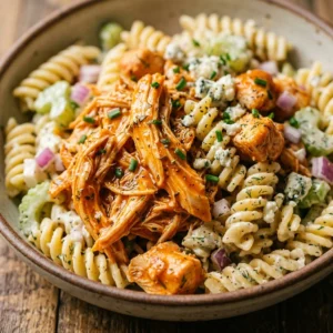 Loaded Buffalo Ranch Pasta Salad Chicken High Protein 30g