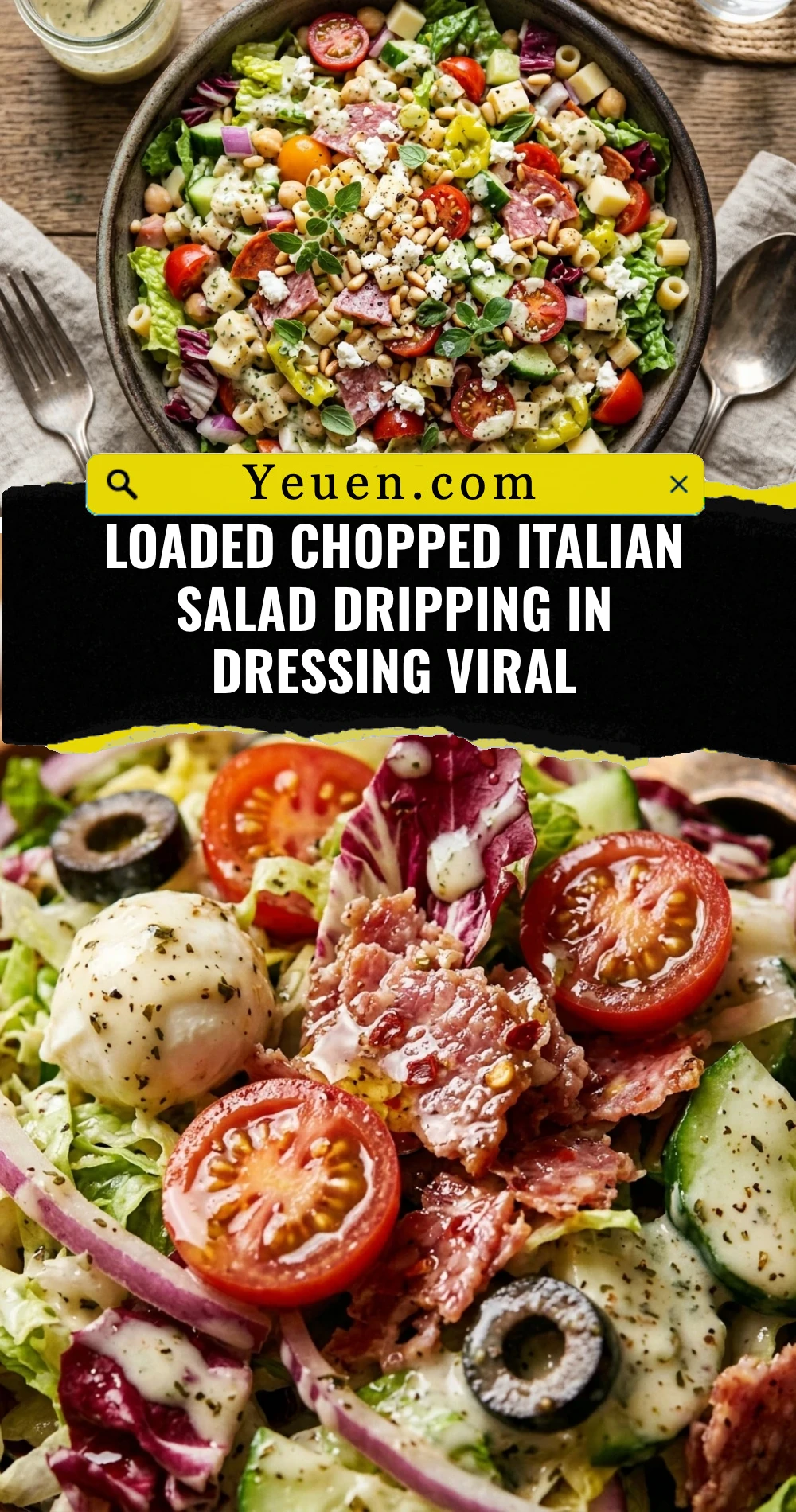 Loaded Chopped Italian Salad Dripping In Dressing Viral