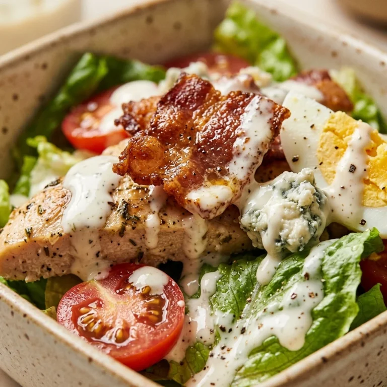 Loaded Cobb Salad Chicken Bacon Dripping In Ranch High Protein