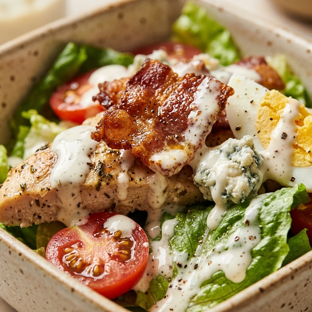 Loaded Cobb Salad Chicken Bacon Dripping In Ranch High Protein