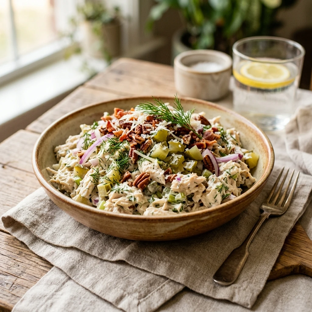 Loaded Dill Pickle Chicken Salad High Protein 30g Viral