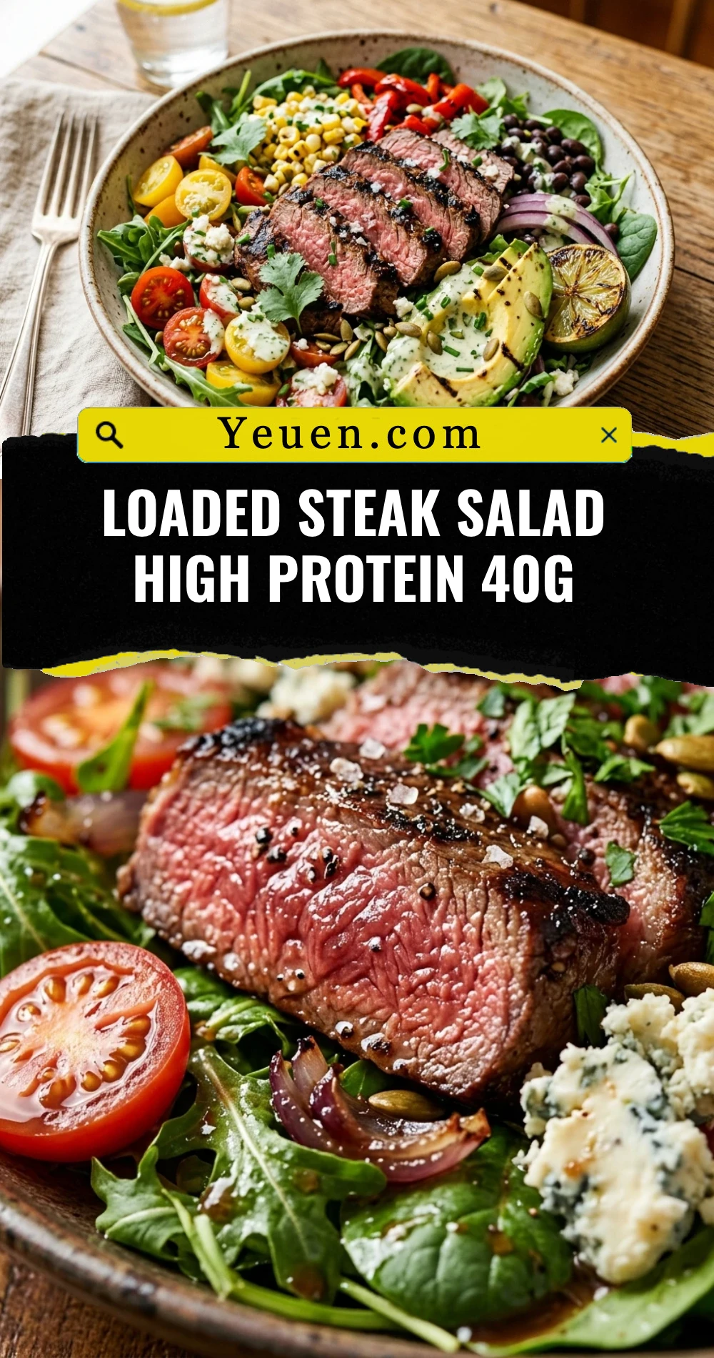 Loaded Steak Salad High Protein 40g