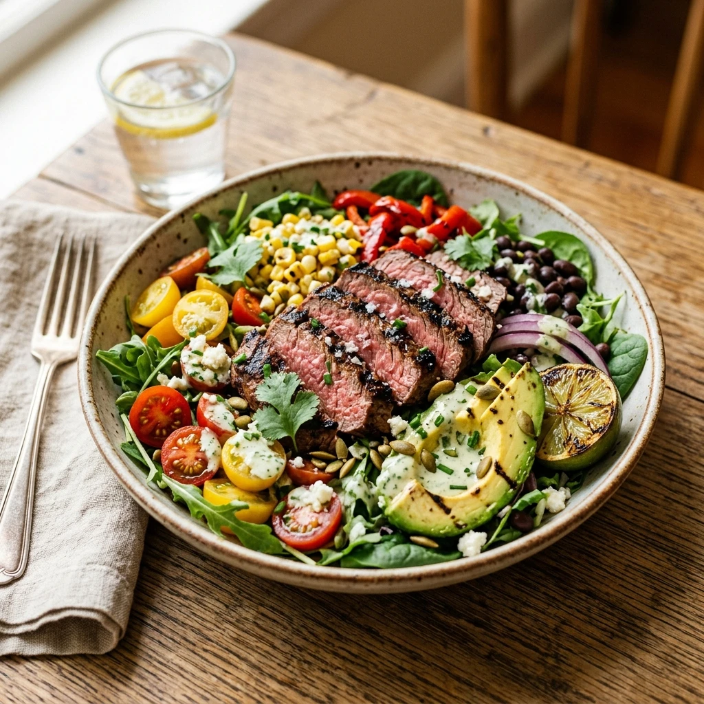Loaded Steak Salad High Protein 40g