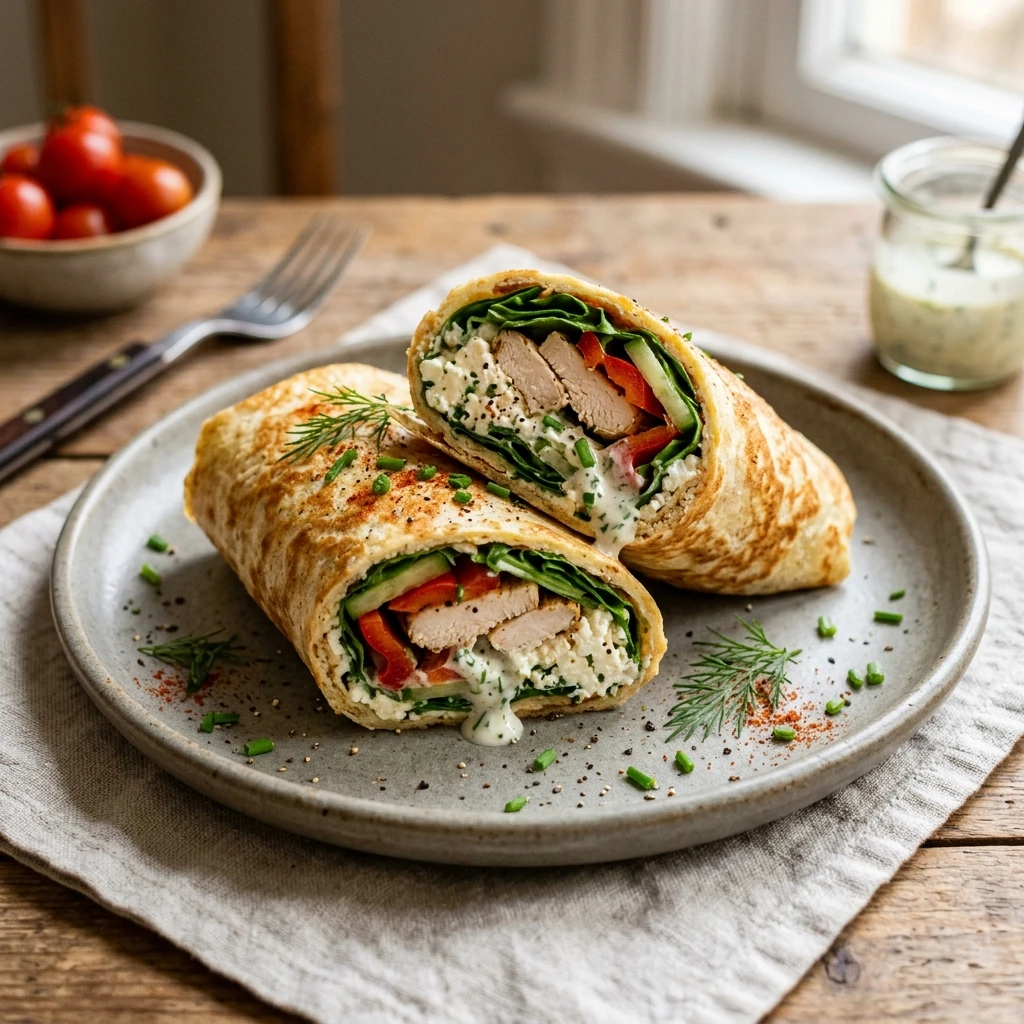 Low Carb High Protein Cottage Cheese Wraps - 25g